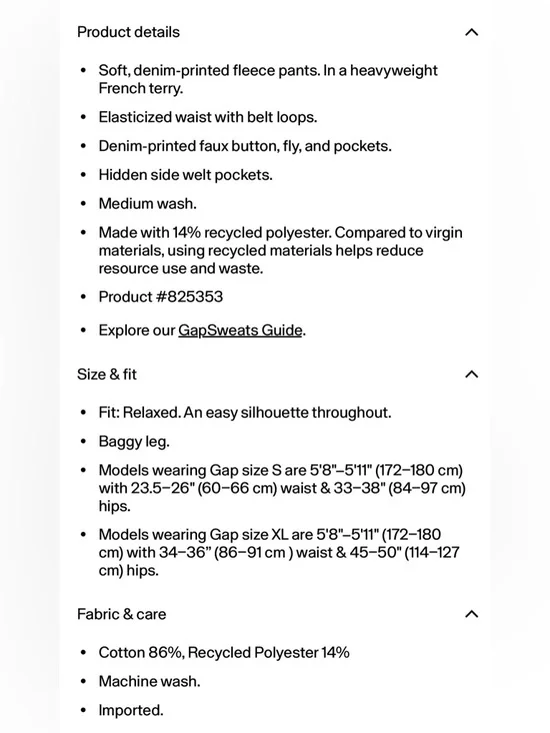 GAP Printed Baggy Sweatpant Jeans - Picture 13 of 13